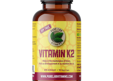 Pure Lab Vitamin K2: Soy-Free - 90 Vegi-Caps
