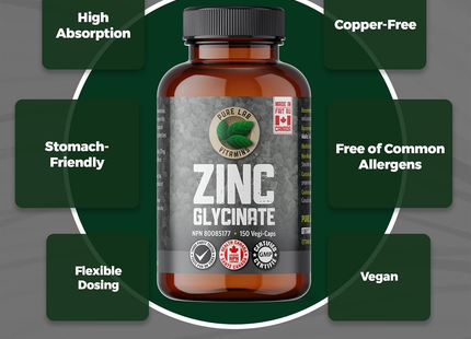 Pure Lab - Zinc Glycinate 23 mg | 150 Capsules