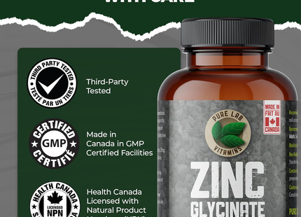 Pure Lab - Zinc Glycinate 23 mg | 150 Capsules