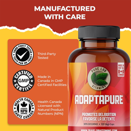 Pure Lab - AdaptaPure - Promotes Relaxation | 120 Capsules