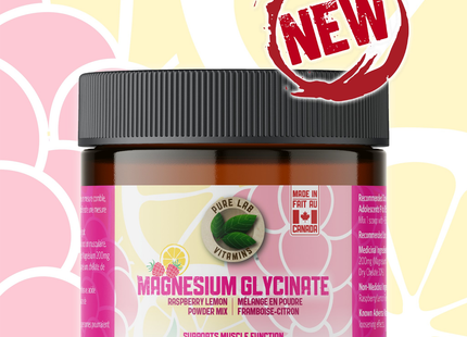 Pure Lab - Magnesium Glycinate Powder Mix - Raspberry Lemon | 214 g