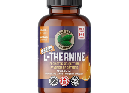 Pure Lab L-Theanine 125 mg, Chewables, Sugar Free | 150 Tablets