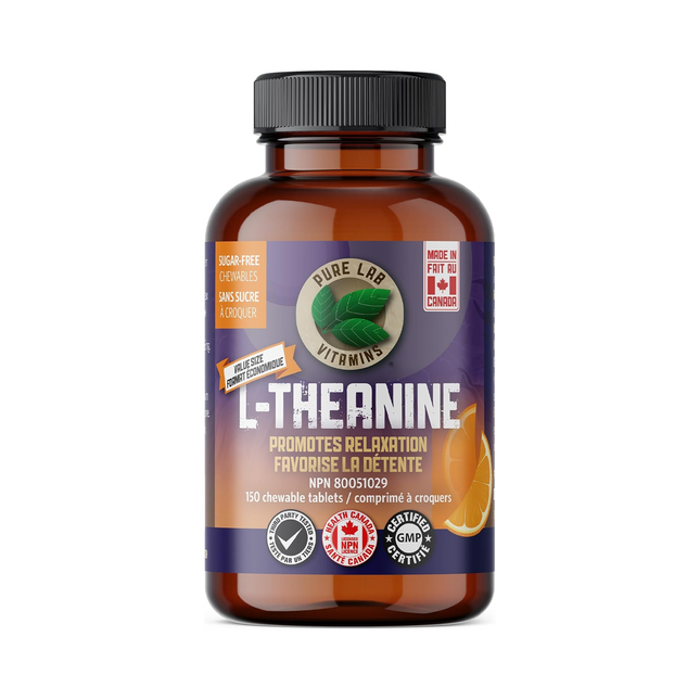 Pure Lab L-Theanine 125 mg, Chewables, Sugar Free | 150 Tablets