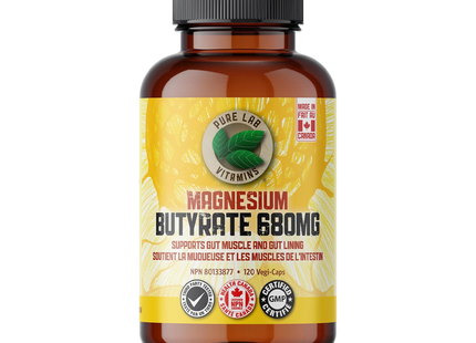 Pure Lab - Magnesium Butyrate 680 mg | 120 Capsules