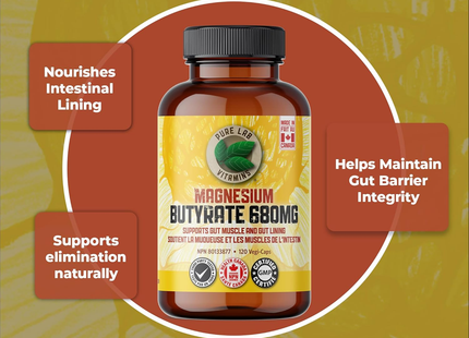Pure Lab - Magnesium Butyrate 680 mg | 120 Capsules