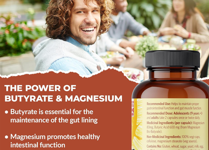Pure Lab - Magnesium Butyrate 680 mg | 120 Capsules