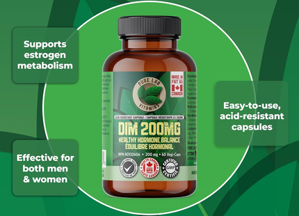Pure Lab - DIM 200mg, Acid Resistant Caps | 60 Capsules