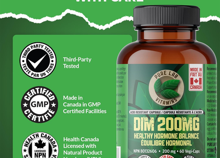 Pure Lab - DIM 200mg, Acid Resistant Caps | 60 Capsules