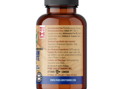 Pure Lab - Magnesium Glycinate 100 mg | 60 Capsules
