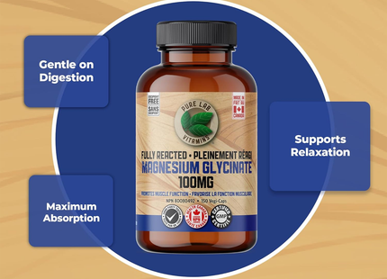 Pure Lab - Magnesium Fully Reacted 100 mg | 150 Capsules
