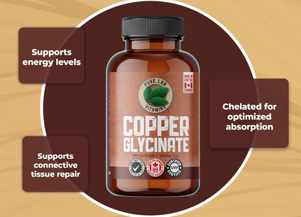 Pure Lab - Copper Glycinate 1 mg | 150 Capsules