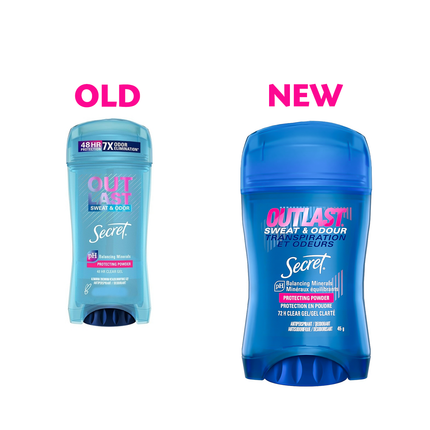 Secret - Outlast 72H Protection Clear Gel Antiperspirant - Protecting Powder Scent | 45 g
