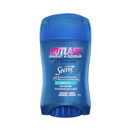 Secret - Outlast 72H Protection Clear Gel Antiperspirant - Unscented | 45 g