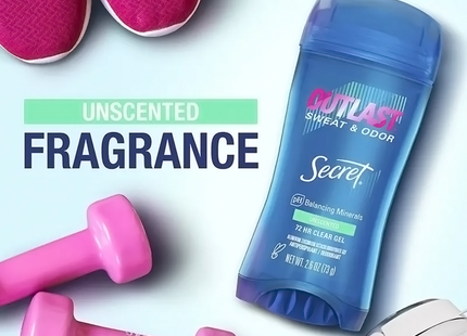 Secret - Out Last Sweat & Odour  Deodorant - Unscented | 45 g
