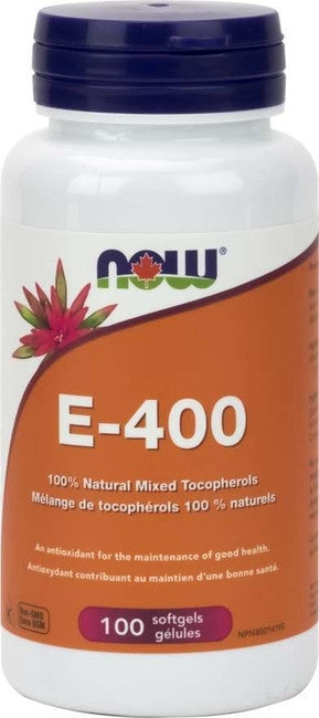 NOW Vitamine E 400 UI | 100 gélules