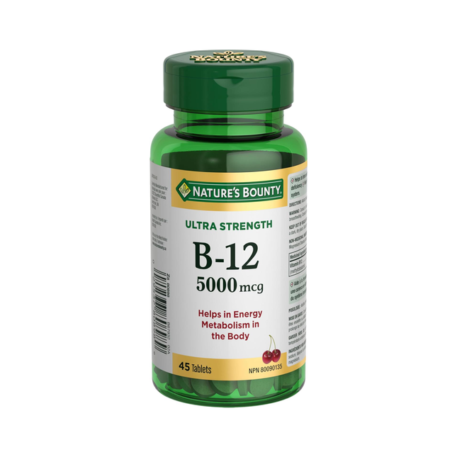 Nature's Bounty - Vitamin B12 5000 mcg | 45 Tablets