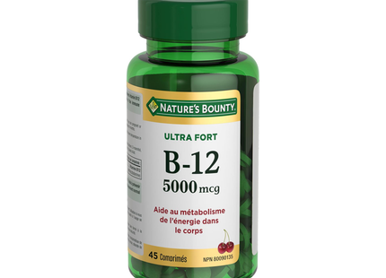 Nature's Bounty - Vitamine B12 5000 mcg | 45 comprimés