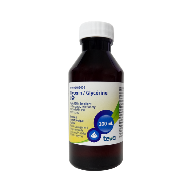 Teva - Émollient cutané topique à la glycérine USP | 100 ml