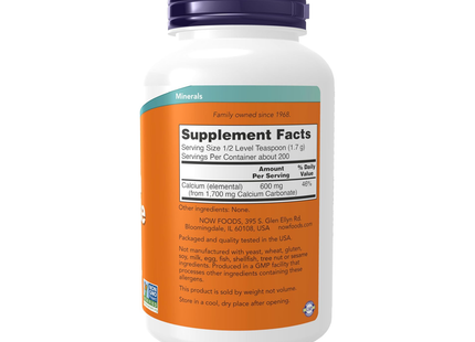 NOW - Calcium Carbonate Powder | 340 g