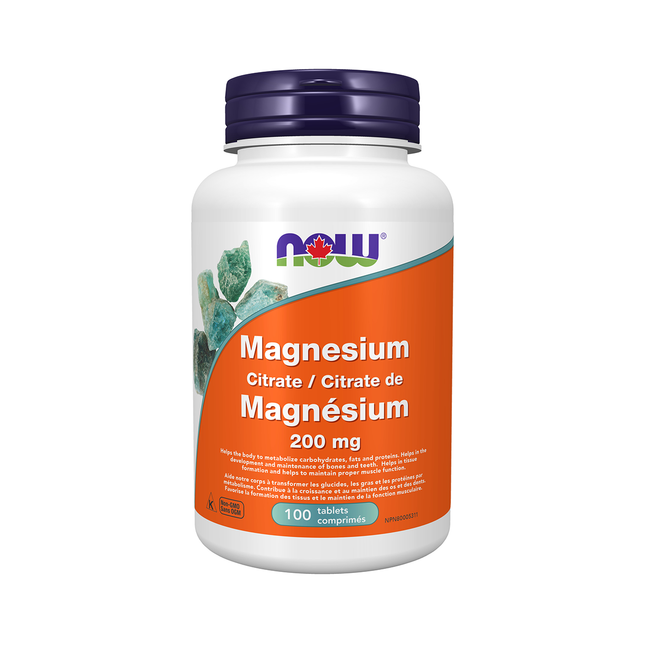 NOW - Magnesium Citrate 200mg | 100 Caps