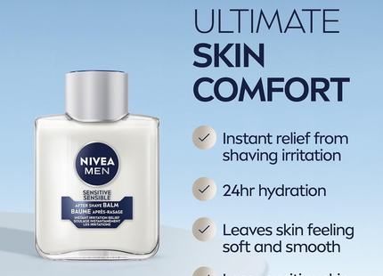 Nivea Men - Baume Après-Rasage Sensitive Anti-Irritations Instantané | 100 mL