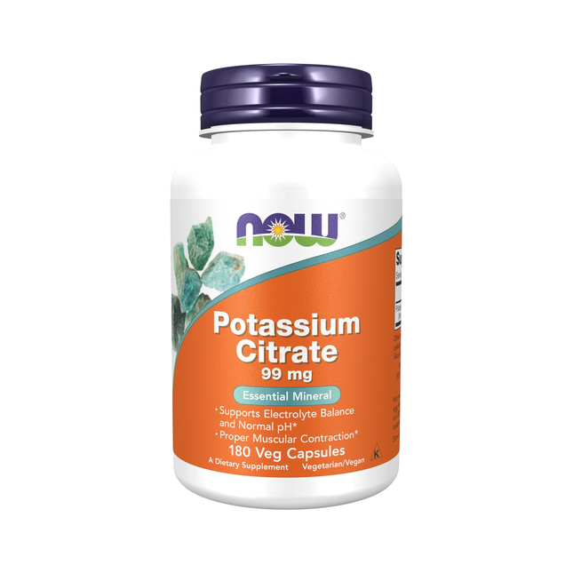 NOW - Citrate de potassium 99 mg | 180 gélules