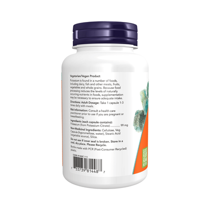 NOW - Citrate de potassium 99 mg | 180 gélules