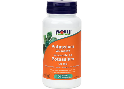 NOW - Potassium Gluconate 99mg | 100 Tablets