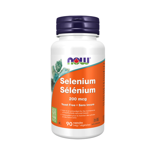 NOW Sélénium sans levure 200 mg | 90 capsules
