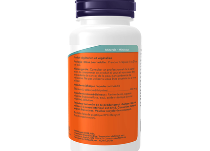NOW Sélénium sans levure 200 mg | 90 capsules