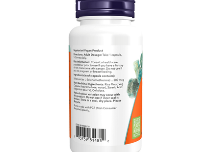 NOW Sélénium sans levure 200 mg | 90 capsules