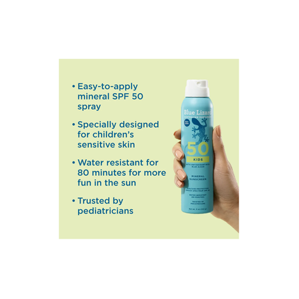 Blue Lizard - Spray solaire pour enfants FPS 50 | 142 g