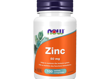 NOW - Zinc 50 mg | 100 comprimés