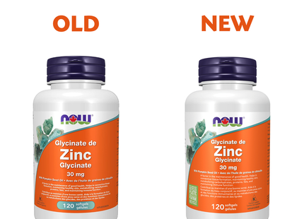NOW Glycinate de zinc 30 mg | 120 gélules