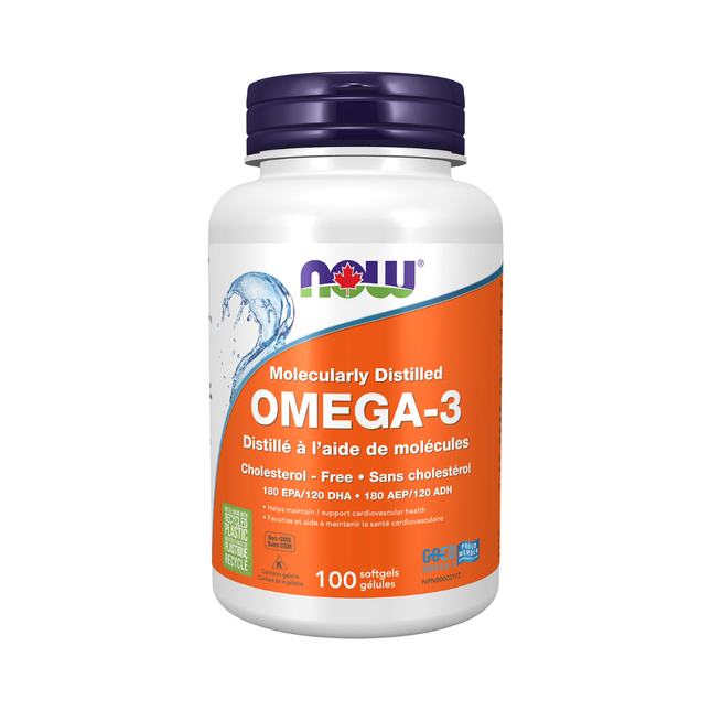 NOW - Mélange d'huile de poisson oméga-3 | 100 capsules