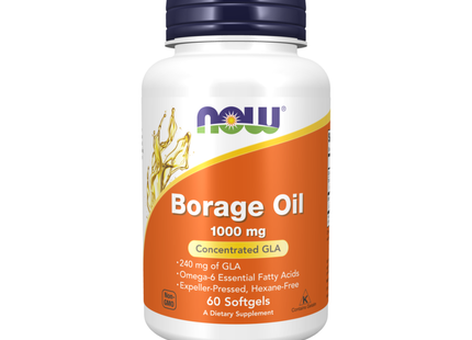 NOW - Huile de bourrache 1000 mg | 60 gélules