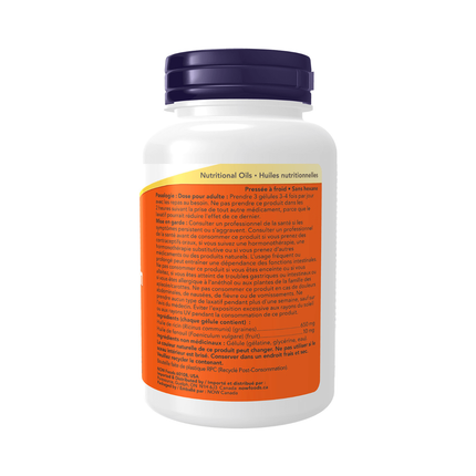 NOW - Castor Oil 650 mg with Fennel Oil | 120 Softgels