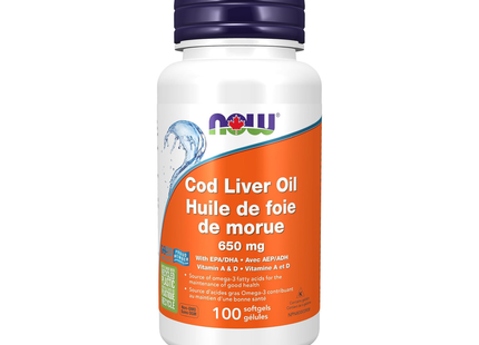 NOW - Cod Liver Oil Double Strength Vit A&D | 100 Softgels