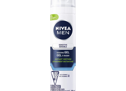 Nivea Men - Gel de rasage apaisant instantané pour peaux sensibles à la vitamine E | 200 ml