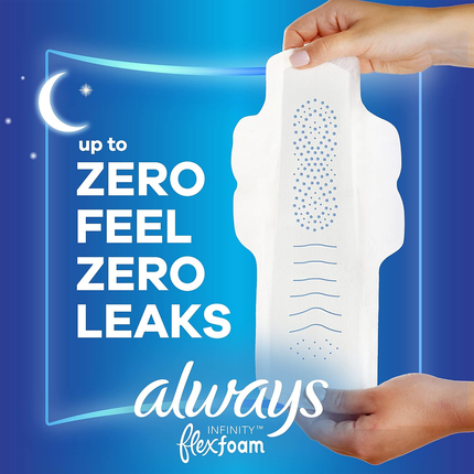 Always - Mousse Infinity Flex - Serviettes de nuit non parfumées à débit très élevé - Taille 5 | 30 tampons