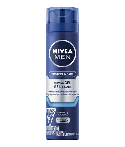 Nivea Men - Gel à raser hydratant Protect &amp; Care à l'aloe vera | 198 g