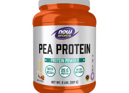 NOW - Pea Protein Non-GMO Vegan, Vanilla Toffee | 907 g