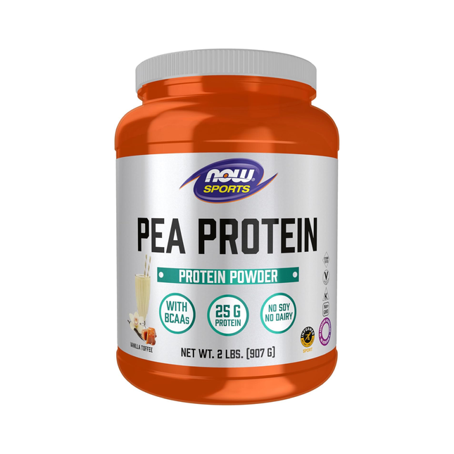 NOW - Pea Protein Non-GMO Vegan, Vanilla Toffee | 907 g