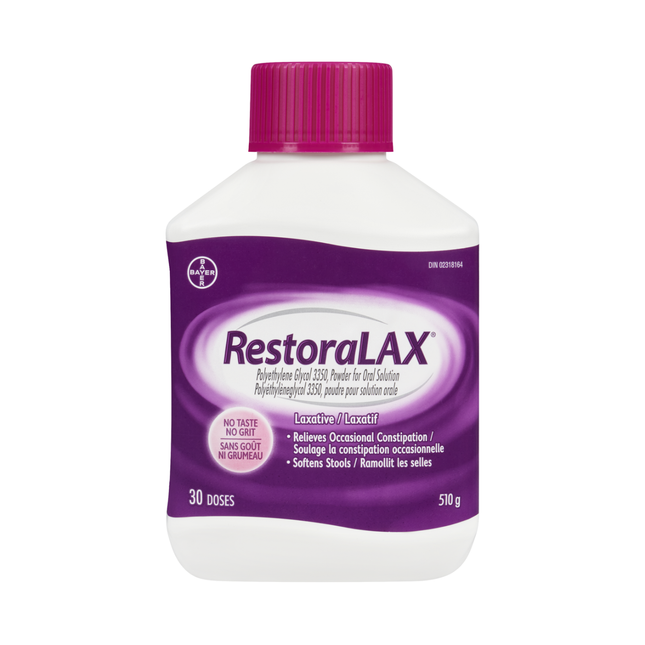 RestoraLAX Polyéthylène Glycol 3350 Poudre pour solution buvable - 30 doses journalières | 510g