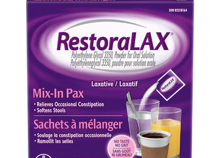 RestoraLAX - Occasional Constipation Relief - Mix In Pax 17 g/Pack | 10 Packets