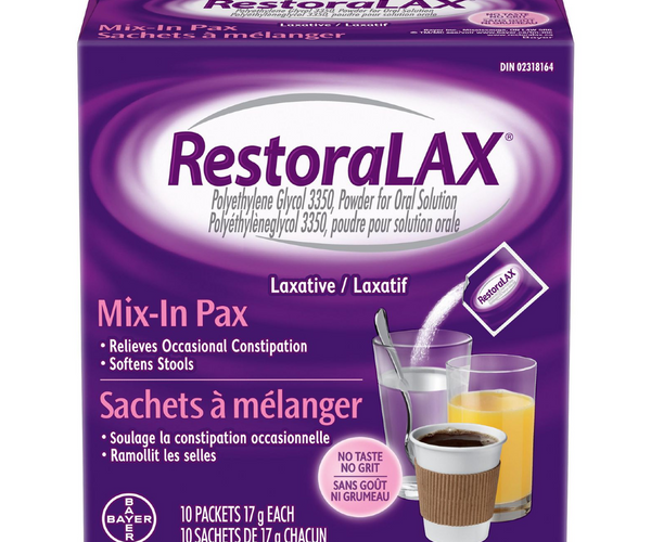RestoraLAX - Occasional Constipation Relief - Mix In Pax 17 g/Pack | 1 ...