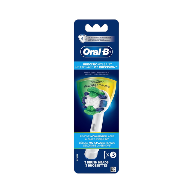 Oral-B - Têtes de brosse de rechange Precision Clean | 3 têtes de brosse