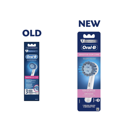 Oral-B - Têtes de rechange Sensitive Gum Care | 3 têtes de brosse