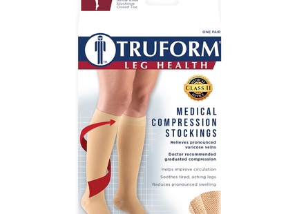 TRUFORM - Below Knee Stockings Closed Toe | 30-40 mmhg