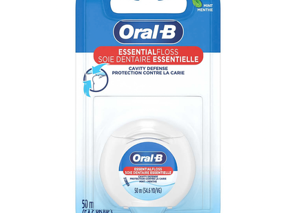Oral-B - EssentialFloss Cavity Defense Dental Floss, Mint | 50 m